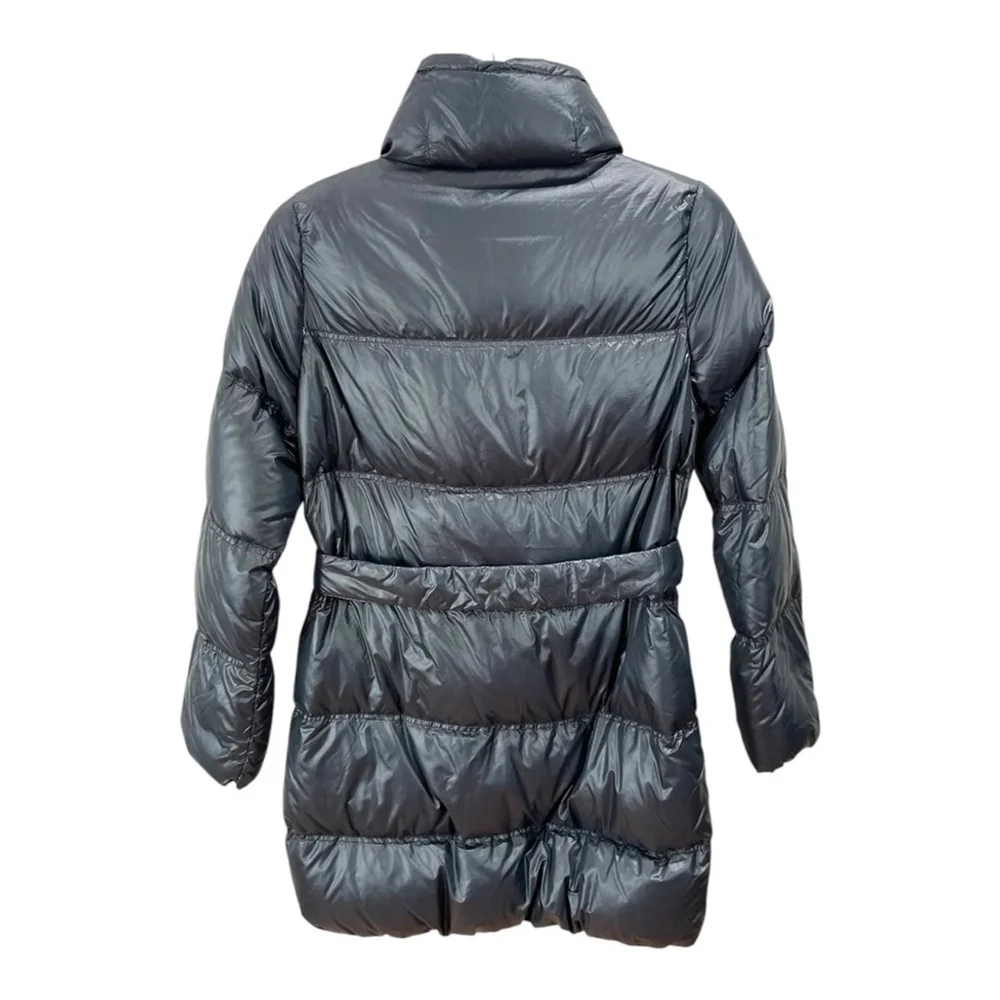 * Gap Belted Black Quilted Duvet Down Puffer Coat Size M